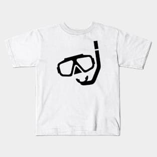 Diving Mask Silhouette Kids T-Shirt